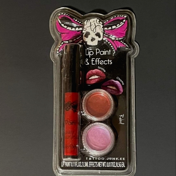 5PACK- Tattoo Junkee Lip Paint & Effects-Rebel Red - Picture 1 of 1